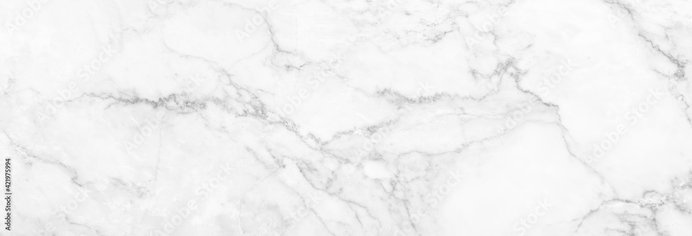 Obraz premium Marble granite white panorama background wall surface black pattern graphic abstract light elegant gray for do floor ceramic counter texture stone slab smooth tile silver natural.