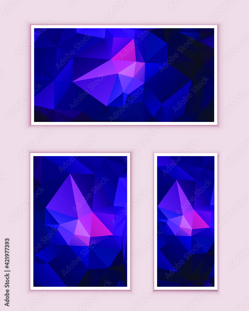 Fototapeta premium Polygonal Mosaic Background, Low Poly Style, Vector illustration, Business Design Templates