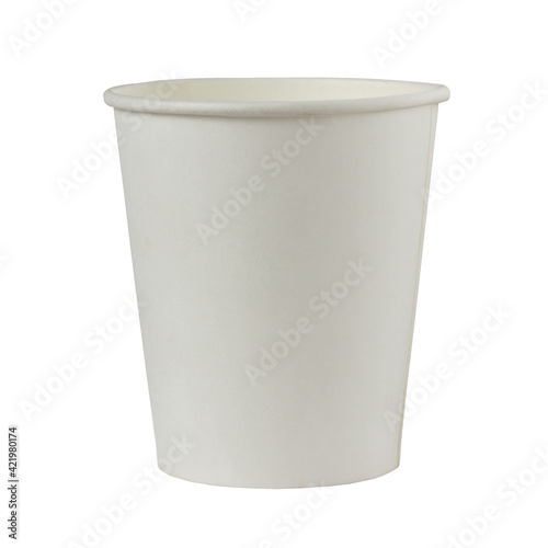 paper cup isolated on a white background