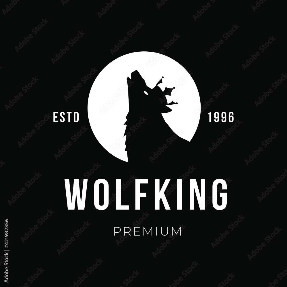 King of Wolf howling logo vector icon illustration King of Wolf howling logo vector icon illustration