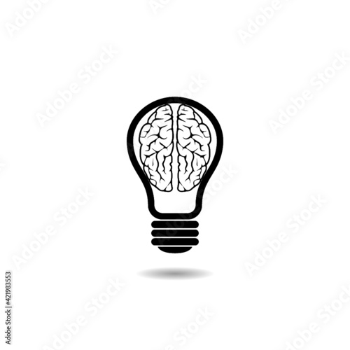 Creative idea brain concept with shadow