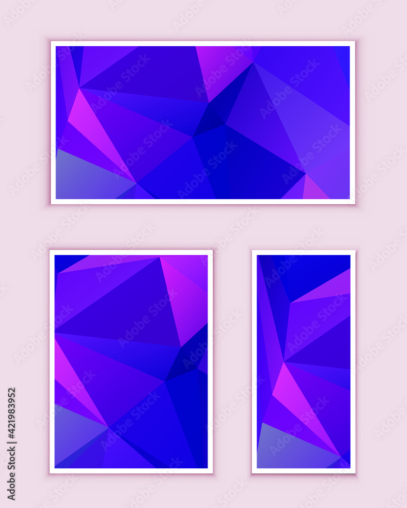 Fototapeta premium Polygonal Mosaic Background, Low Poly Style, Vector illustration, Business Design Templates
