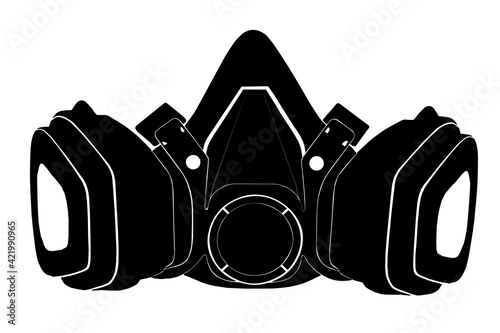 Full face mask on white background