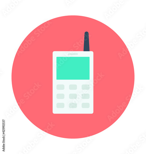 Walkie Talkie Colored Vector Icon