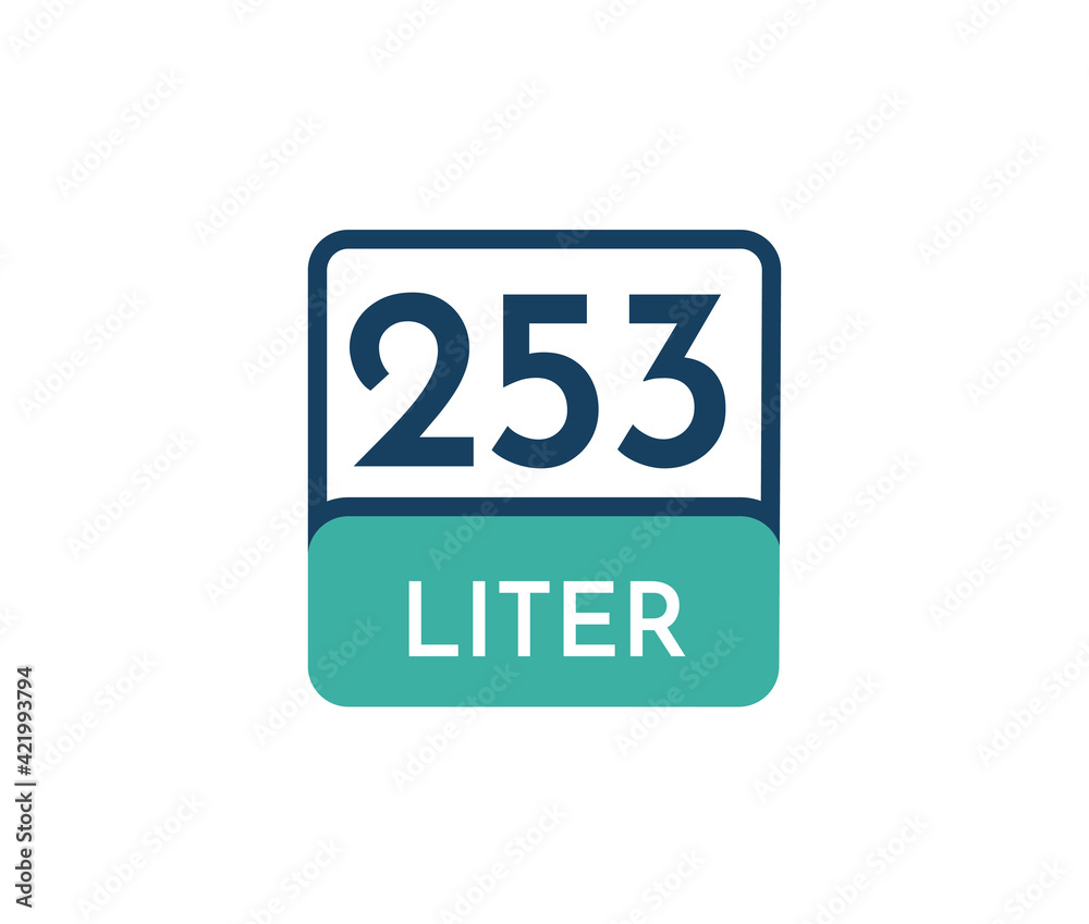 253 liters icon vector illustration 253 liters icon vector illustration