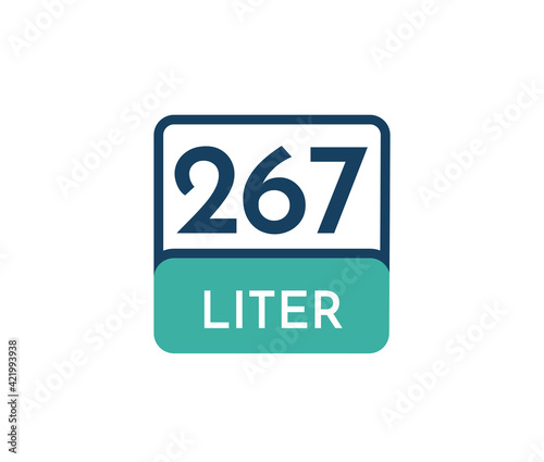 267 liters icon vector illustration