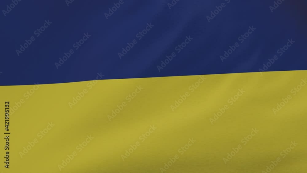 Ukraine waving flag seamless loop animation 4k. Ukraine waving flag seamless loop animation 4k.