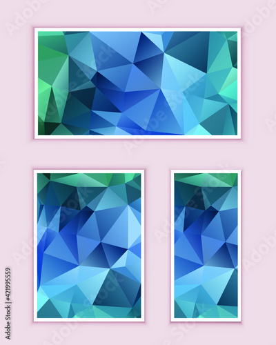 Polygonal Mosaic Background, Low Poly Style, Vector illustration, Business Design Templates