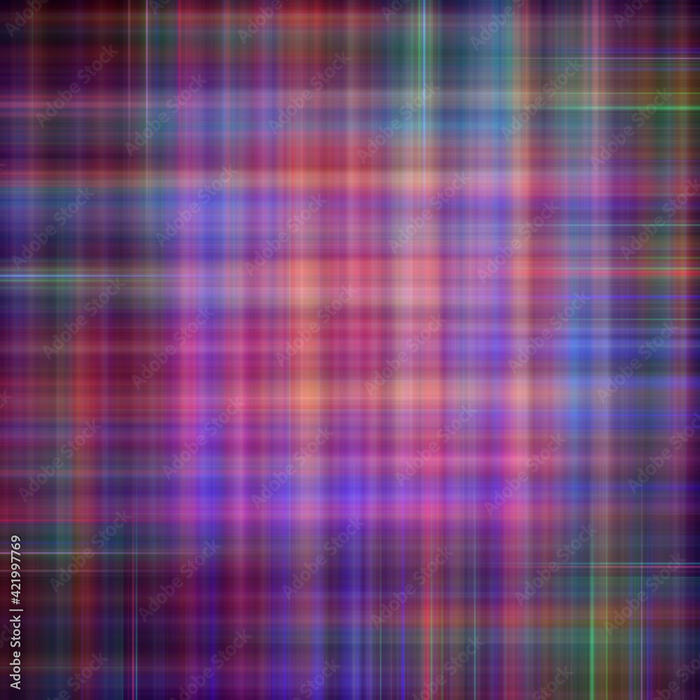 Abstract square multicolored background of blurred vertical and horizontal crossed lines all colors of a rainbow