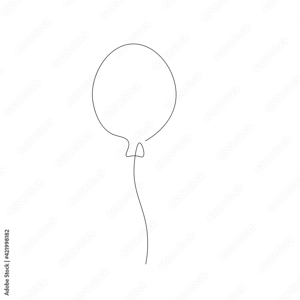 Balloons line drawing, vector illustration Balloons line drawing, vector illustration