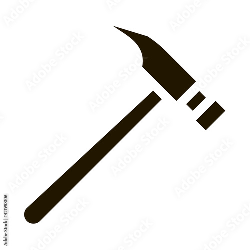Shoe Fix Hammer Icon Vector Glyph Illustration