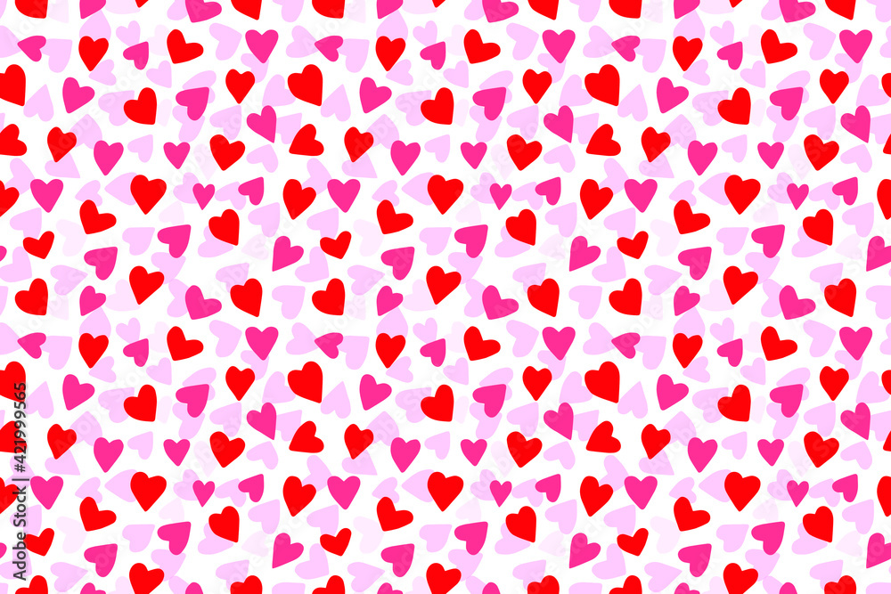seamless red heart pattern background in hand drawn style seamless red heart pattern background in hand drawn style