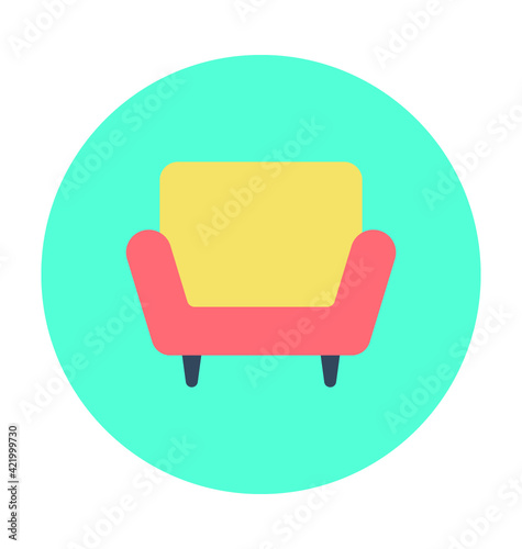 Sofa Colored Vector Icon