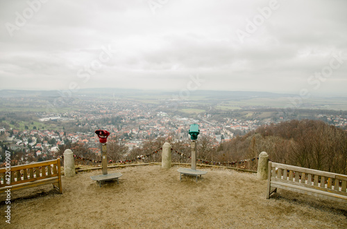 Urlaub/Reisen Auf dem Burgberg und der Ruine Harzburg mit Blick über den Harz. photo