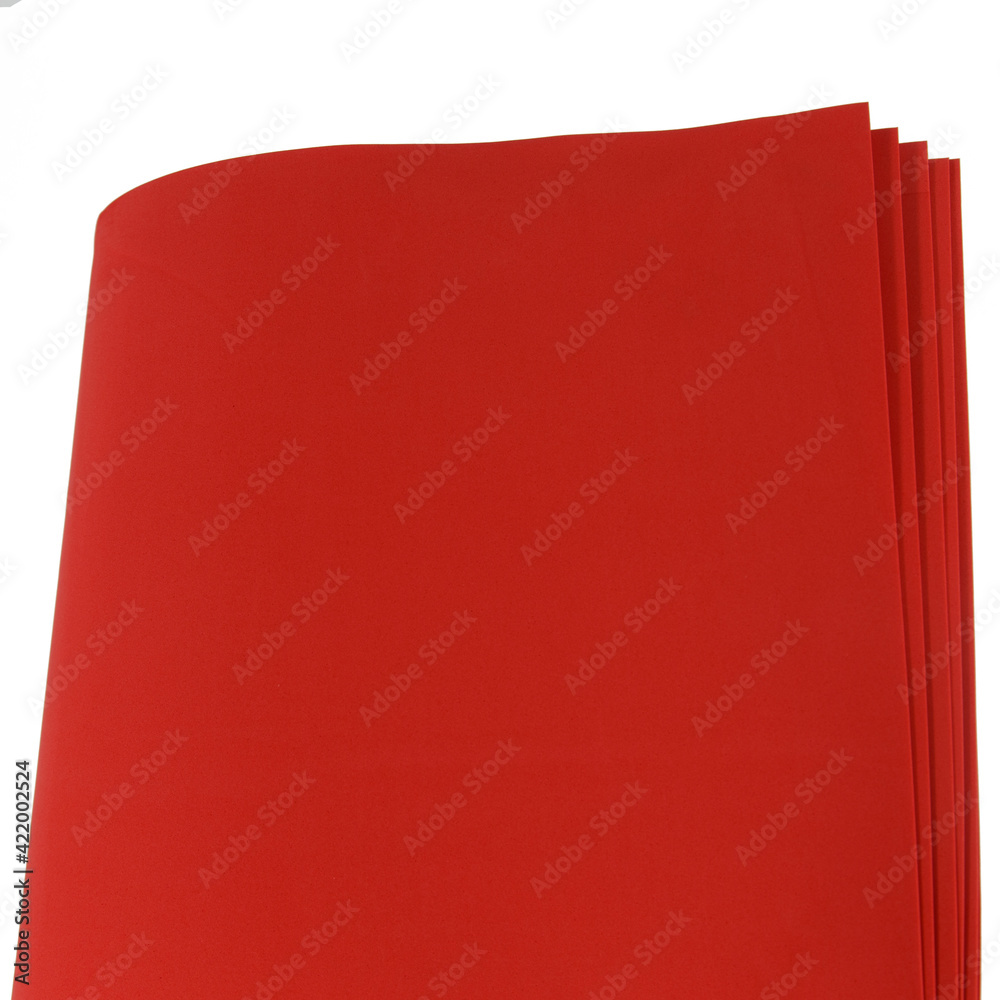 Packaging foam sheets Foamiran for flowers isolated Packaging foam sheets Foamiran for flowers isolated