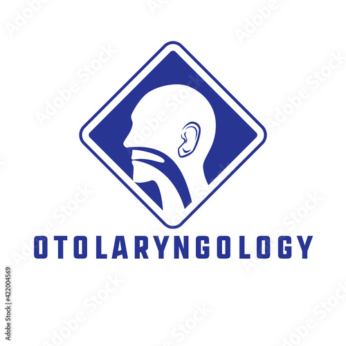ear nose throat (ENT) logo for Otolaryngologists  clinic concept. vector illustration