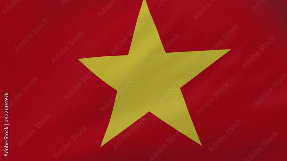 Vietnam waving flag seamless loop animation 4k. Vietnam waving flag seamless loop animation 4k.