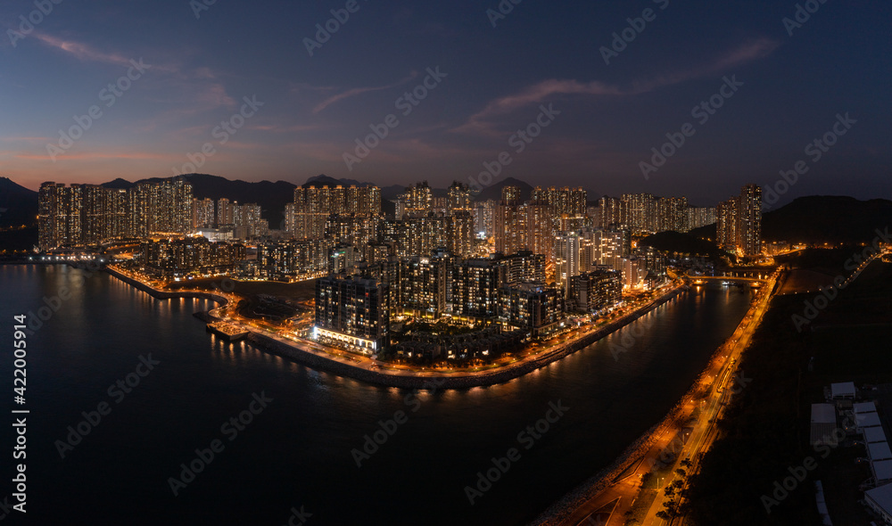 Aerial view of Apartments at Tseung Kwan O, Hong Kong Aerial view of Apartments at Tseung Kwan O, Hong Kong