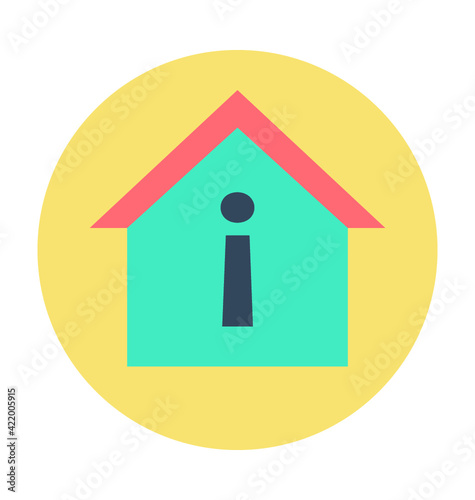 Information Point Colored Vector Icon