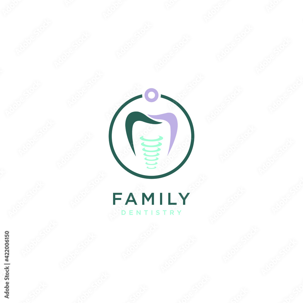 Dental Logo Design.Creative Dentist Logo. Dental Direct 3d Metal Laser