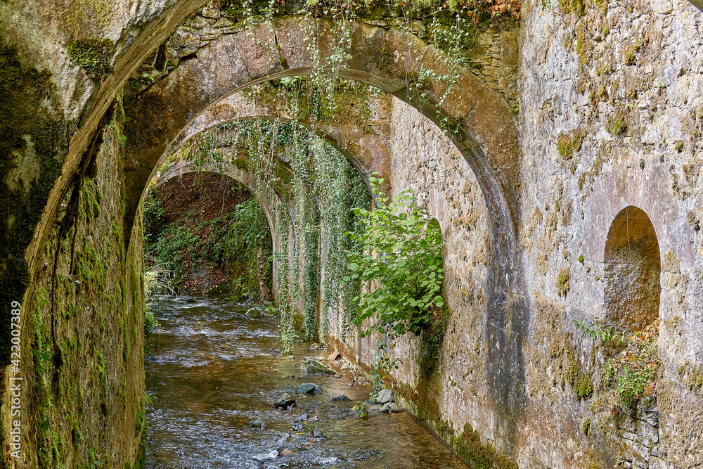 vintage arches over the rive