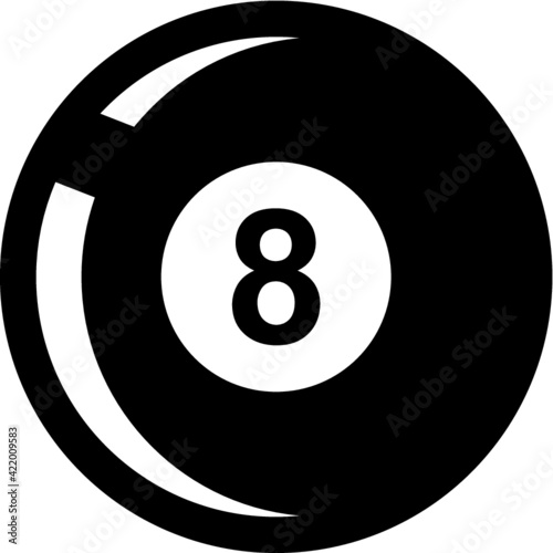 Vector illustration of the snooker ball 8