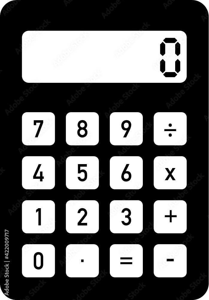 Vector illustration of the calculator