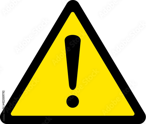Vector illustration of the caution danger sign