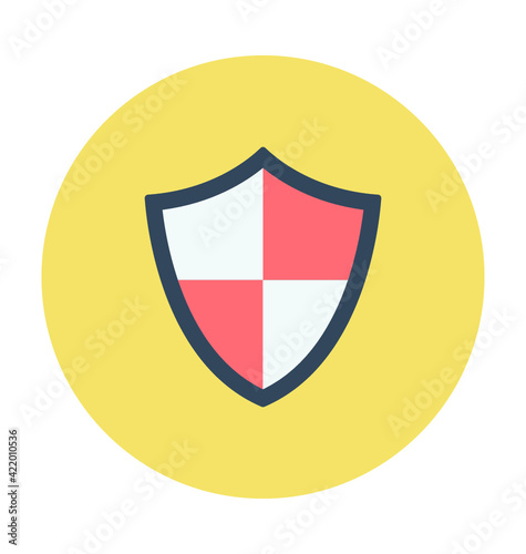 Shield Colored  Vector Icon