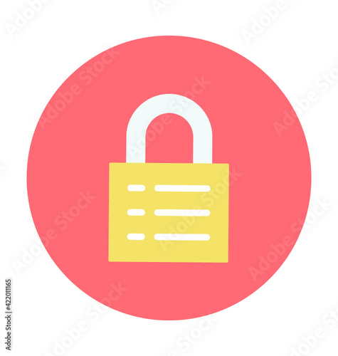 Code Padlock Colored  Vector Icon