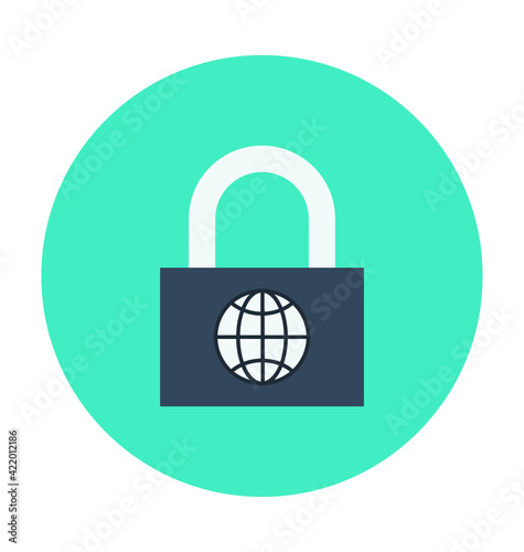 Padlock Colored  Vector Icon
