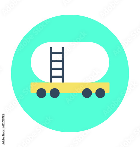 Fuel Tank Colored Vector Icon