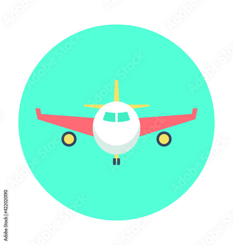 Airplane Colored Vector Icon