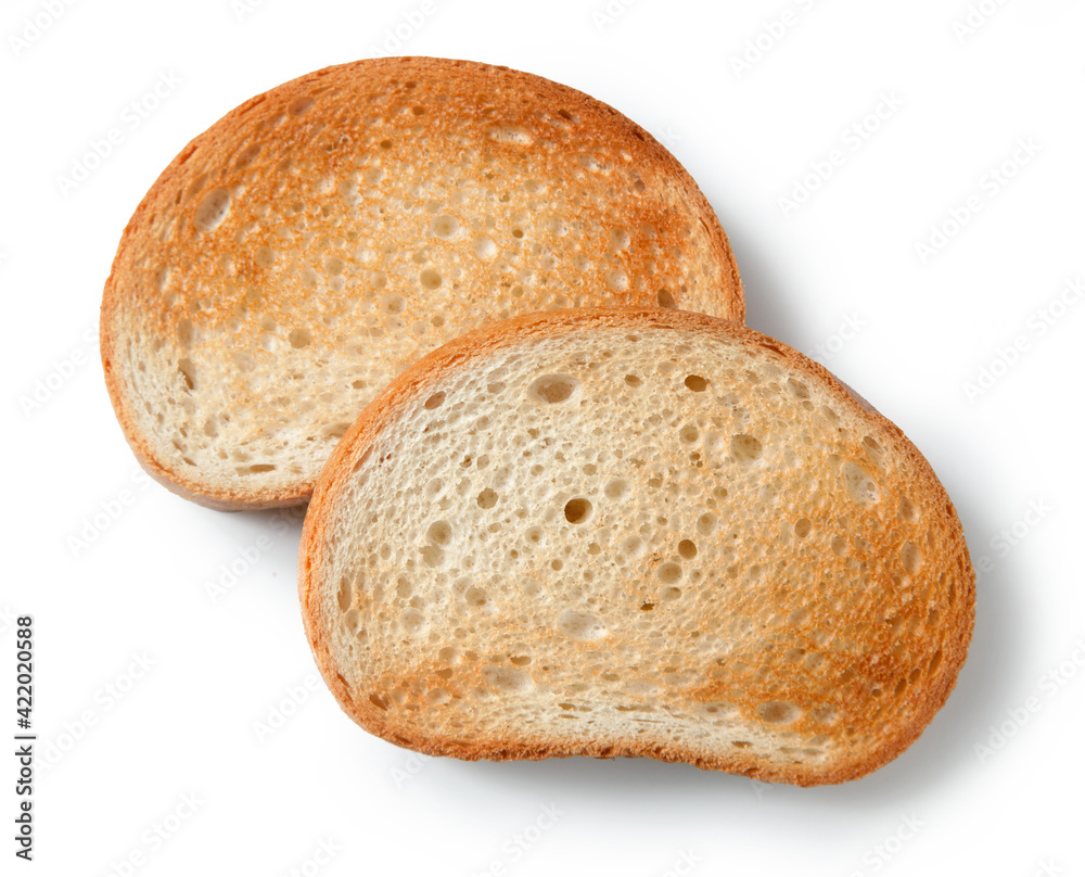 slices of toasted bread slices of toasted bread