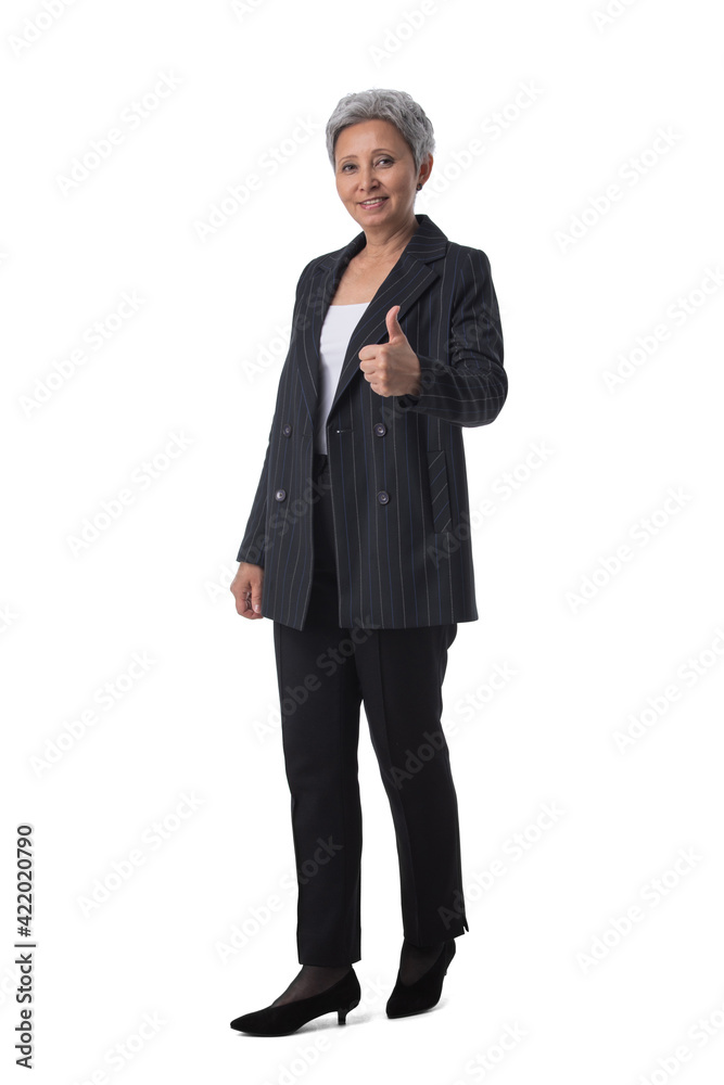 Asian business woman portrait on white Asian business woman portrait on white