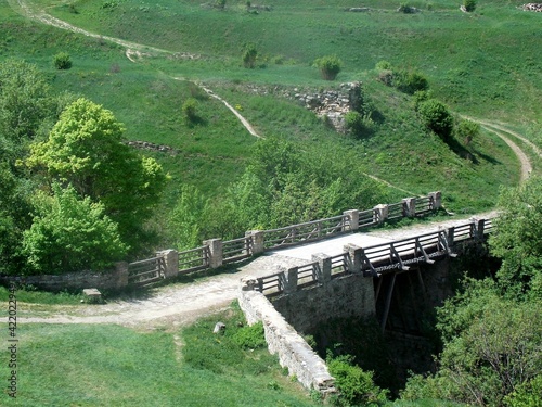 railway bridge in the mountains