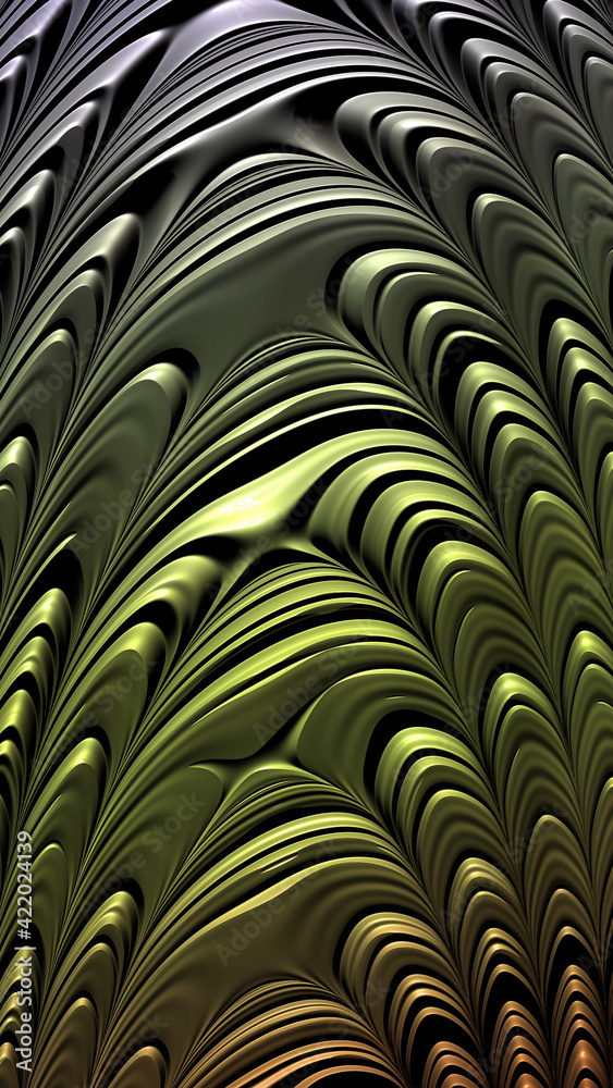 Fototapeta Artistic and imaginative digitally designed abstract 3D fractal background