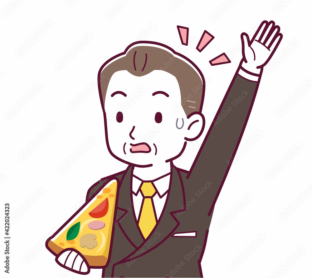 ピザを食べる人