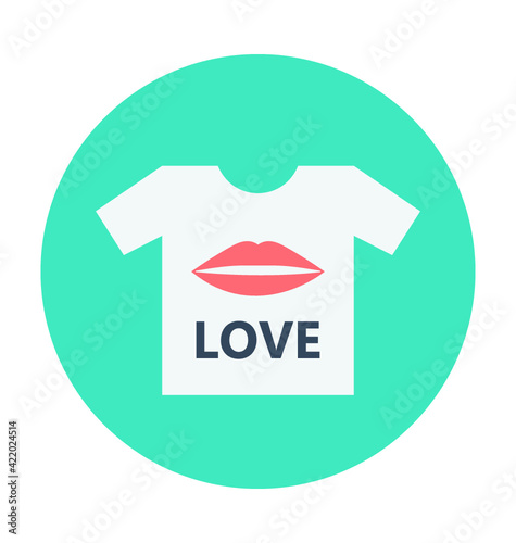 T-Shirt Colored Vector Icon
