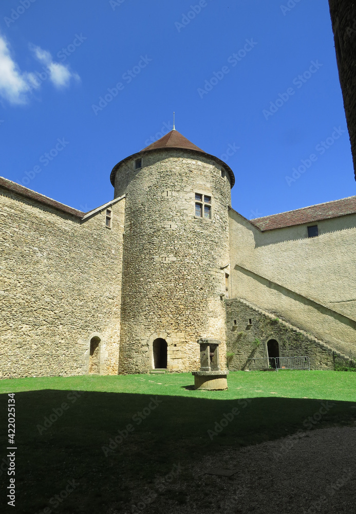 Medieval castle of Les Allymes, in the Ain, France Medieval castle of Les Allymes, in the Ain, France