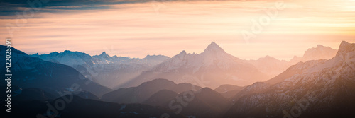 Mountain Panorama - Berchtesgaden Alps with Watzmann photo