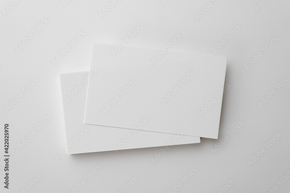 Blank business card for template mockup on white background. Blank business card for template mockup on white background.