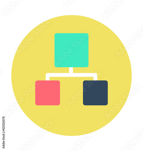 Hierarchy Colored Vector Icon