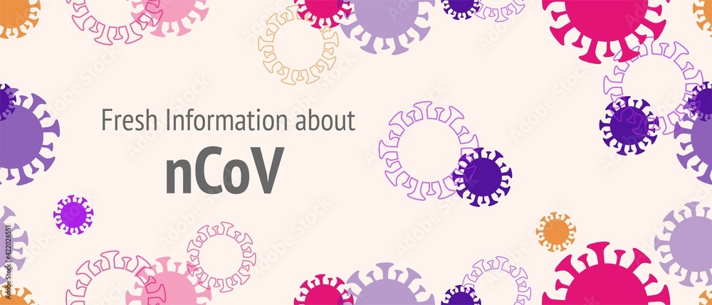 Fresh Information About Covid 19, nCoV. Virus Protection Flat Corona Web Page.