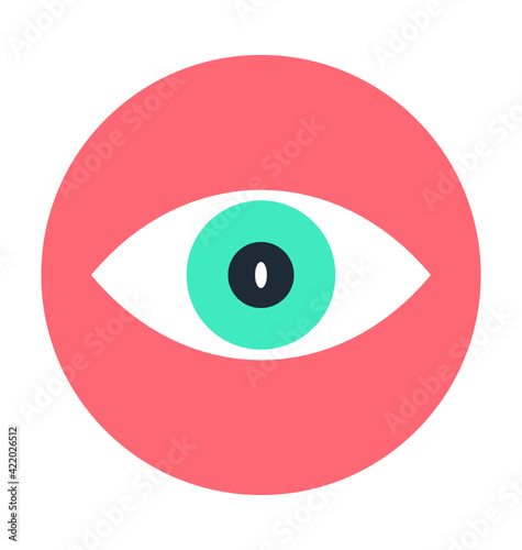 Visibility Colored Vector Icon 