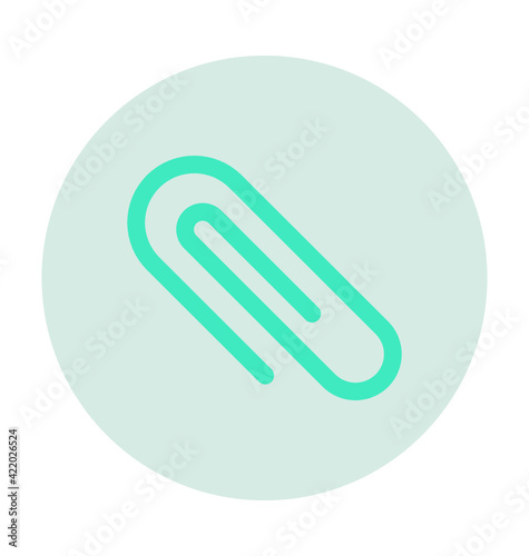 Paperclip Colored Vector Icon
