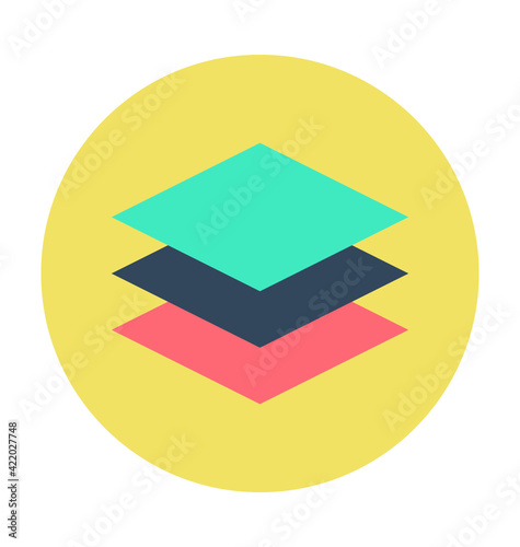 Copy Layers Colored Vector Icon