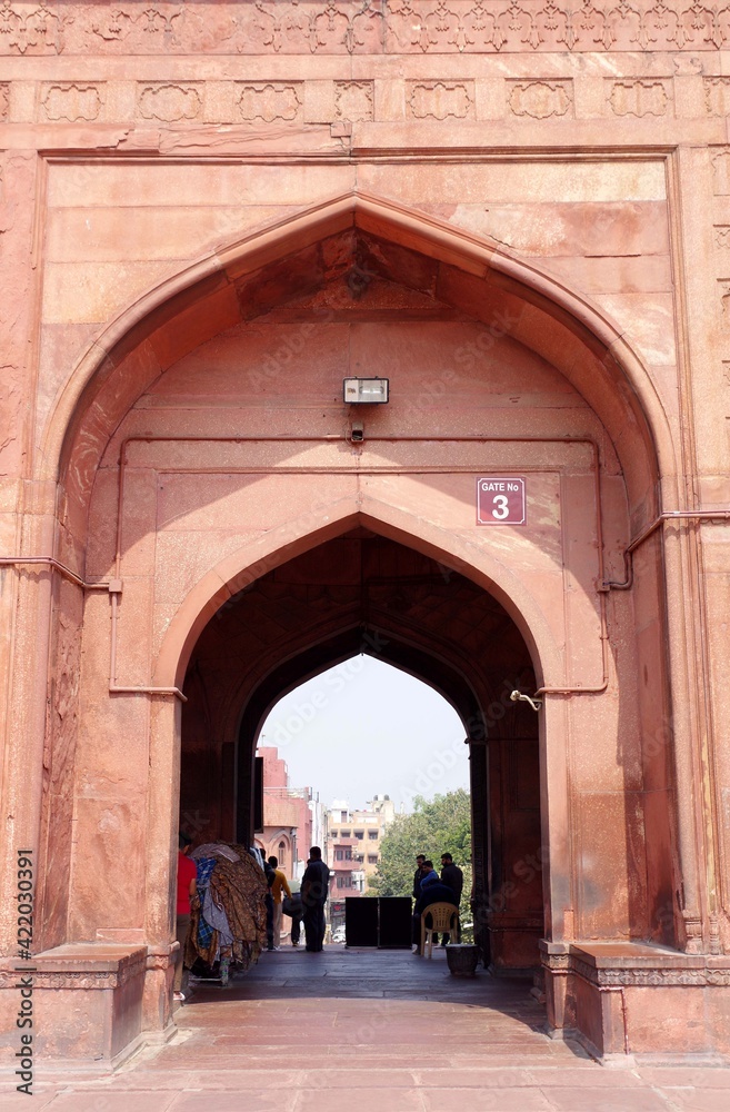 La Jama Masjid mosquée, Shahjahânabâd, Delhi, Rajasthan, Inde 