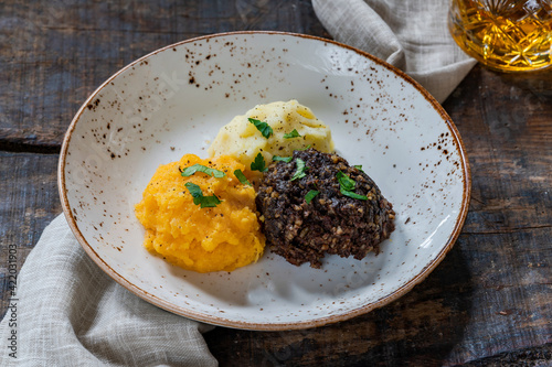 Haggis, neeps and tatties photo