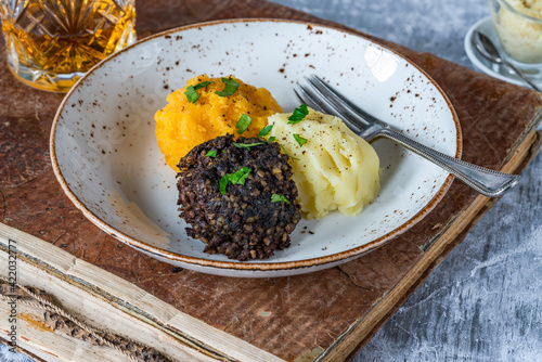 Haggis, neeps and tatties photo